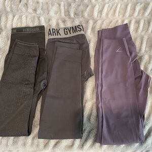 Gymshark bundle - Black and Purple Leggings